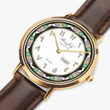 Arabic "Name" Ultra-Thin Leather Strap Quartz Watch (Rose Gold) By BenJoyr