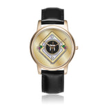 Simple Judaica Chai Flower Gold Watch By BenJoy