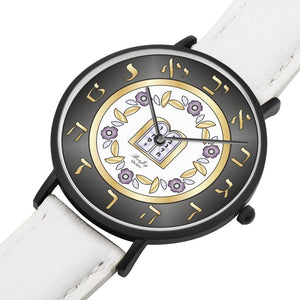 Ten Commandments Gold And Black Floral Watch By BenJoy