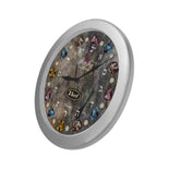 Judaic Wall Clock (NAME) Design By BenJoy Silver Boys Celebrating Elegant Wall Clock