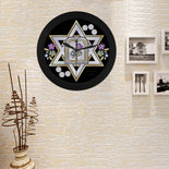 Judaic Wall Clock Star Of David By BenJoy Boys Celebrating Elegant Black Wall Clock