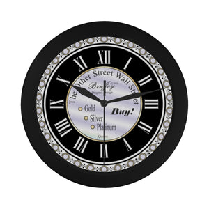 Stock Market Design Elegant Black Wall Clock By BenJoy