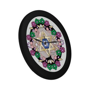 Judaica Wall Clock Star of David By BenJoy Boys Celebrating Elegant Black Wall Clock