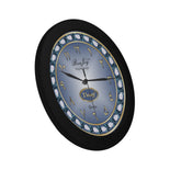 Elegant Black Wall Clock Arabic Dial Personalize Name {Yusuf} By BenJoy