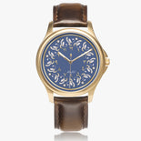 Arabic Stylish Leather Strap Watch (Gold) By BenJoy