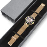 Floral Pink And Black Judaic Watch By BenJoy