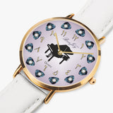 Arabic Piano Ultra-Thin Leather Strap Watch (Rose Gold) By BenJoy