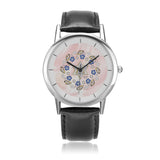 Star Of David Blue Flower Pink Marble Watch By BenJoy