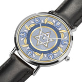 Blue And Gold Star Of David Floral Watch By BenJoy