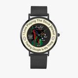 Stock Market Fashion "Google" Chart Design Ultra-thin Stainless Steel Watch By BenJoy