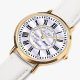 Wall Street "2021" Ultra-Thin Leather Strap Quartz Watch (Rose Gold) By BenJoy