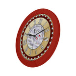 Wall Street Chart Design Gold Silver Platinum Elegant Red Wall Clock By BenJoy