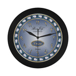 Elegant Black Wall Clock Arabic Dial Personalize Name {Yusuf} By BenJoy