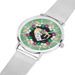 Double Heart Chai Floral Green Watch By BenJoy