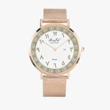 Arabic Dial Stainless Steel Perpetual Calendar Quartz Watch By BenJoy