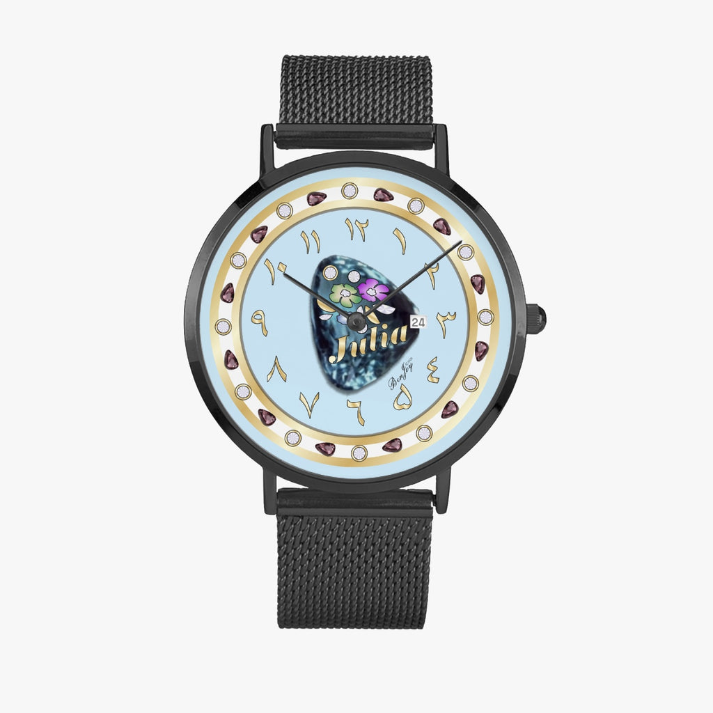 Arabic Stainless Steel Perpetual Calendar Quartz Watch By BenJoy