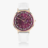 Judaica Hot Selling Ultra-Thin Leather Strap Quartz Watch (Rose Gold) By BenJoy