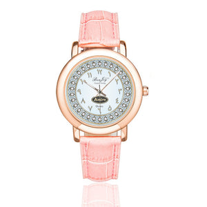 BenJoy Arabic (NAME) {Amir} Watch Dial Women's Rose Gold-plated Leather Strap Watch (Model 201)