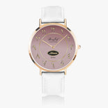 Arabic Ultra-Thin Leather Strap Watch (Rose Gold) By BenJoy