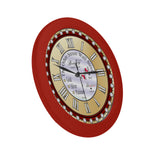 Wall Street Chart Design Gold Silver Platinum Elegant Red Wall Clock By BenJoy