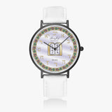 Judaica Hot Selling Ultra-Thin Leather Strap Ten Commandants Watch (Black) By BenJoy
