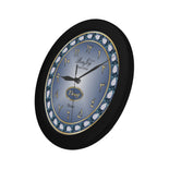 Elegant Black Wall Clock Arabic Dial Personalize Name {Yusuf} By BenJoy