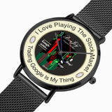 Stock Market Fashion "Google" Chart Design Ultra-thin Stainless Steel Watch By BenJoy