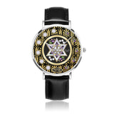 Gold Festive Purple Flower Star Of David Watch By BenJoy