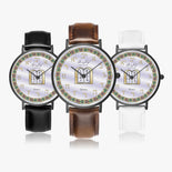 Judaica Hot Selling Ultra-Thin Leather Strap Ten Commandants Watch (Black) By BenJoy