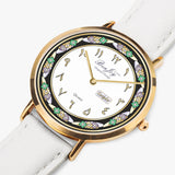 Arabic "Name" Ultra-Thin Leather Strap Quartz Watch (Rose Gold) By BenJoyr