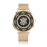 Gold Lining Silver Star Of David Watch By BenJoy