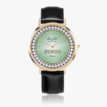 Judaica (Name) Ultra-Thin Leather Strap Watch (Rose Gold) By BenJoy