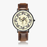 Arabic Leather Strap Watch (Black) By BenJoy