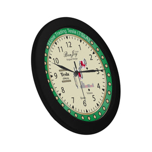 BenJoy Chart Design Tesla Watch Dial 665 Boys Celebrating Elegant Black Wall Clock