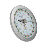 Judaic Wall Clock Menorah Design By BenJoy Silver Boys Celebrating Elegant Wall Clock