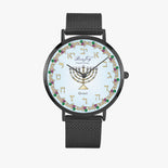 Judaica Menorah Fashion Ultra-thin Stainless Steel Watch By BenJoy