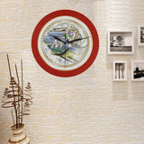 Elegant Red Wall Clock Personalize Initial "M" By BenJoy