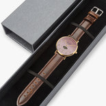 Arabic Ultra-Thin Leather Strap Watch (Rose Gold) By BenJoy