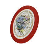 Elegant Red Wall Clock Personalize Initial "M" By BenJoy