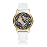 Double Heart Star Of David Floral Watch By BenJoy