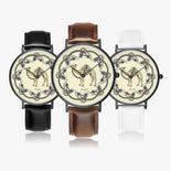 Arabic Leather Strap Watch (Black) By BenJoy