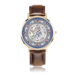 Flower Lining Star Of David Personalized Blue Watch By BenJoy