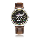 Silver Star Of David Fold Lining Floral Watch By BenJoy