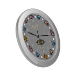 Judaic Wall Clock (YOUR NAME) By BenJoy Silver Boys Celebrating Elegant Wall Clock