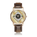 Simple Judaica Chai Flower Gold Watch By BenJoy