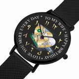 167. Arabic Heart Personalize "Initial R" Watch By Benjoy