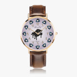 Arabic Piano Ultra-Thin Leather Strap Watch (Rose Gold) By BenJoy