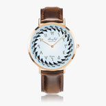 Arabic Hot Selling Ultra-Thin Leather Strap Watch (Rose Gold) By BenJoy