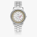 Judaic Wall Street Gold, Silver, Platinum Design Stainless Steel Watch By BenJoy