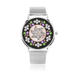 Floral Pink And Black Judaic Watch By BenJoy